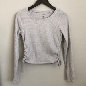 Long sleeve waffle shirt